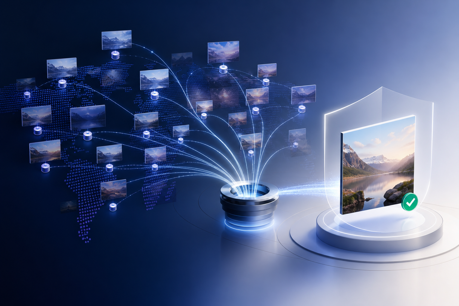 A network of copied videos traced back to a protected original